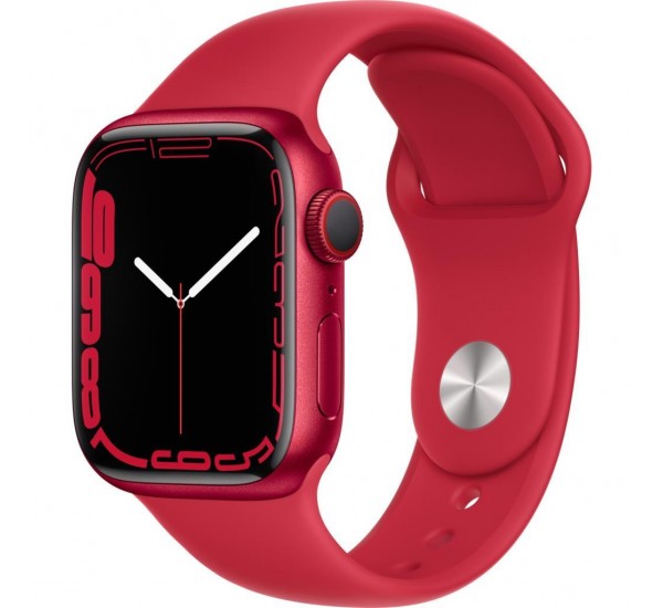 Apple Watch Series 7 Gps + Cellular, 41MM Kırmızı Alüminyum Kasa ve Kırmızı Spor Kordon - MKHV3TU/A