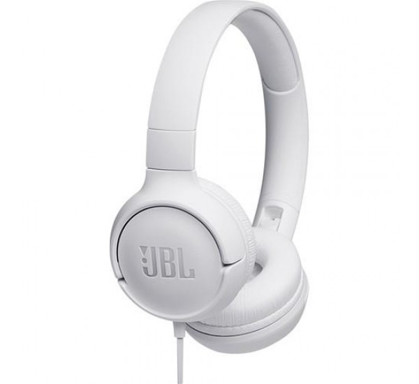 JBL T500 Mikrofonlu Kablolu Kulaküstü Beyaz Kulaklık