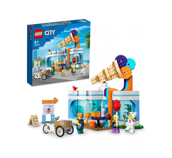 Lego City Dondurma Dükkanı 60363 - 6 Yaş ve Üzeri Çocuklar İçin Yaratıcı Oyuncak Yapım Seti (296 Parça)