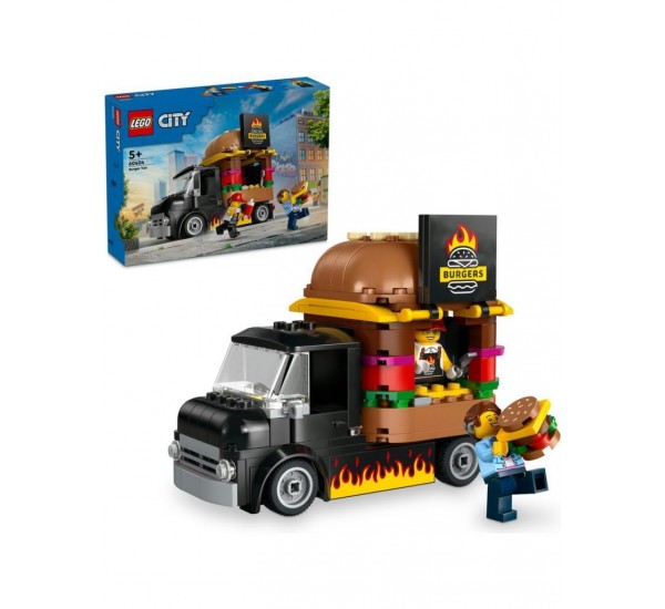 Lego City Hamburger Kamyonu 60404 - 5 Yaş ve Üzeri için Yaratıcı Oyuncak Yapım Seti (194 Parça)