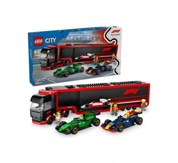 Lego City RB20 ve AMR24 F1 Arabalı F1 Kamyonu 60445