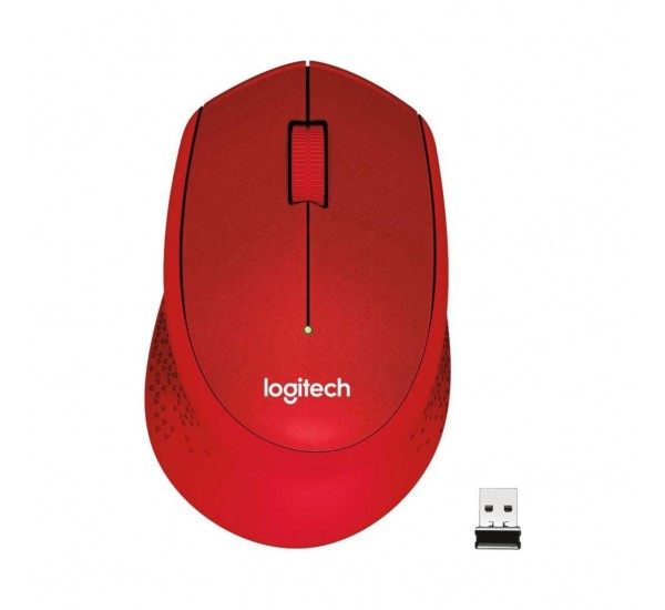 Logitech M330 Sessiz Kablosuz Optik Mouse - Kırmızı