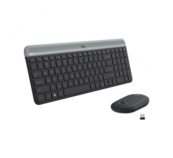 Logitech MK470 Kablosuz İnce Türkçe Klavye Mouse Seti - Siyah