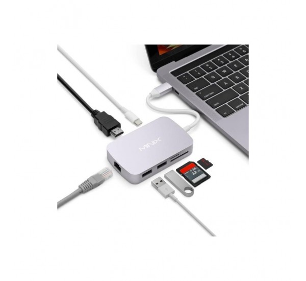 Minix Usb-C Gigabit Ethernetli Adaptör/çoklayıcı Uzay Grisi