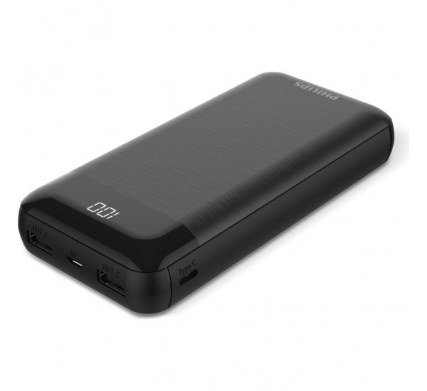 Philips DLP2720/00 20.000 Mah Powerbank 2 x Usb-A 2.1A x Usb-C 2.0 LCD Güç Göstergeli