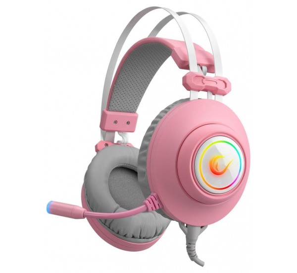 Rampage RM-K1 PULSAR Pembe Usb 7.1 Surround+Titreşim RGB Işık Efektli Gaming Oyuncu Mikrofonlu Kulaklık
