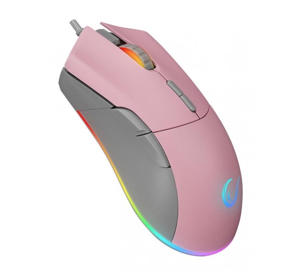 Rampage SMX-R21 Compact USB Pembe Rgb Ledli Makrolu 12800DPI / 1000hz Drag Click Oyuncu Mouse